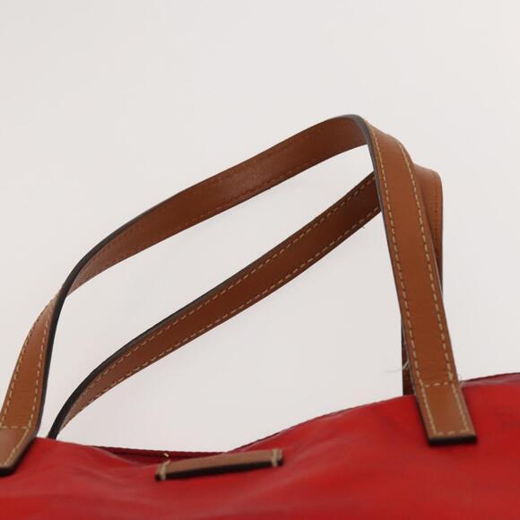 GUCCI GG Canvas Tote Bag Nylon Red Gold - Picture 8 of 12